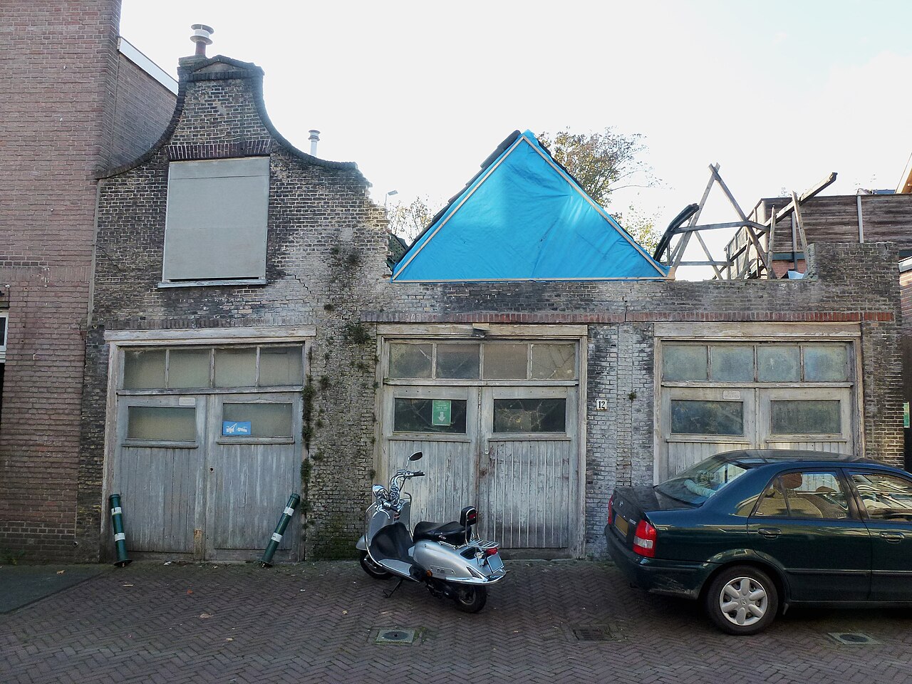 Historische panden aan de Tuinstraat in Gouda die deel uitmaken van de herbestemming van de koekjesfabriek