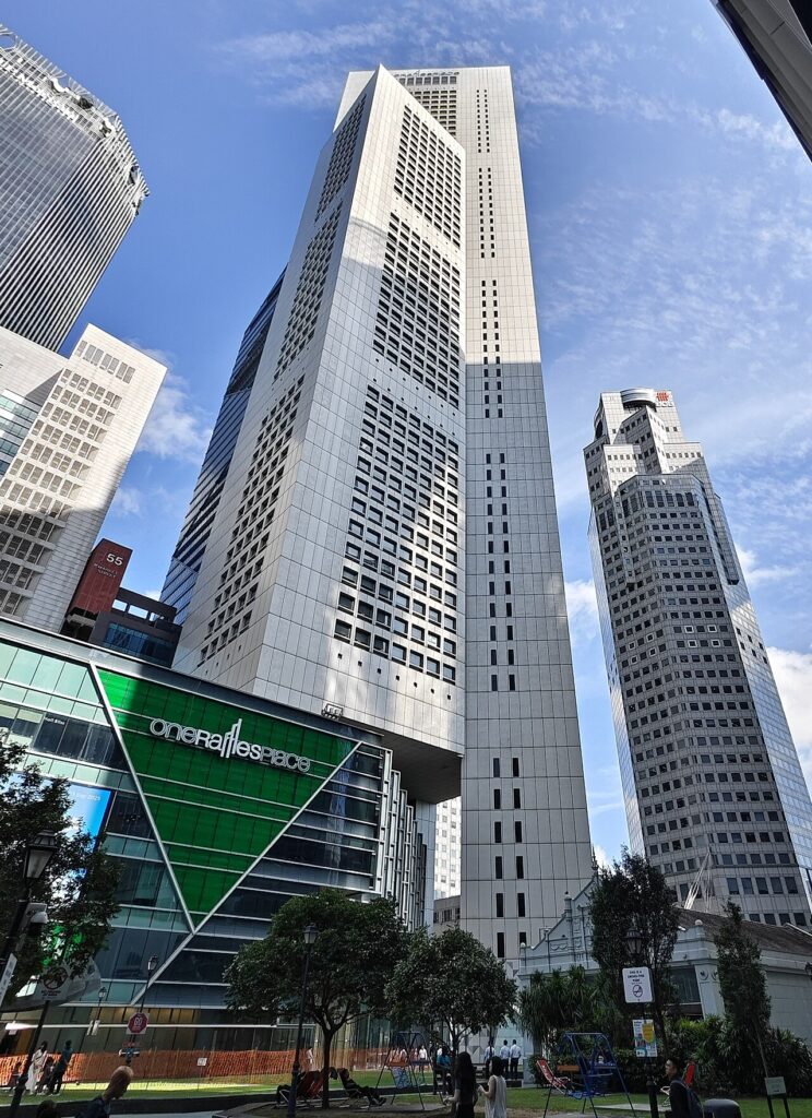 One Raffles Place in het zakendistrict van Singapore, kantoortoren Singapore