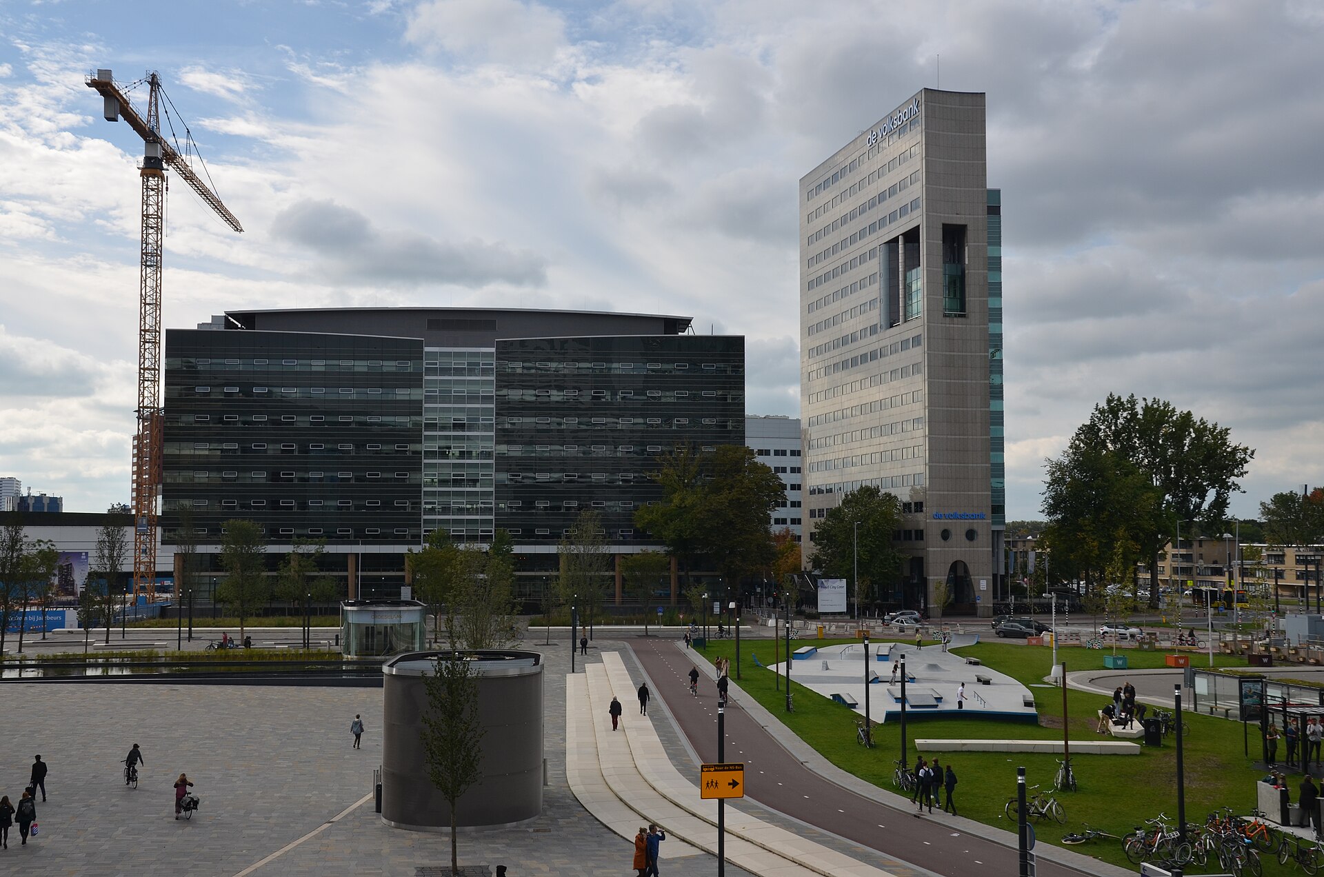 Kantoortransformatie Utrecht: kantoorgebouwen aan het Jaarbeursplein bij Utrecht Centraal