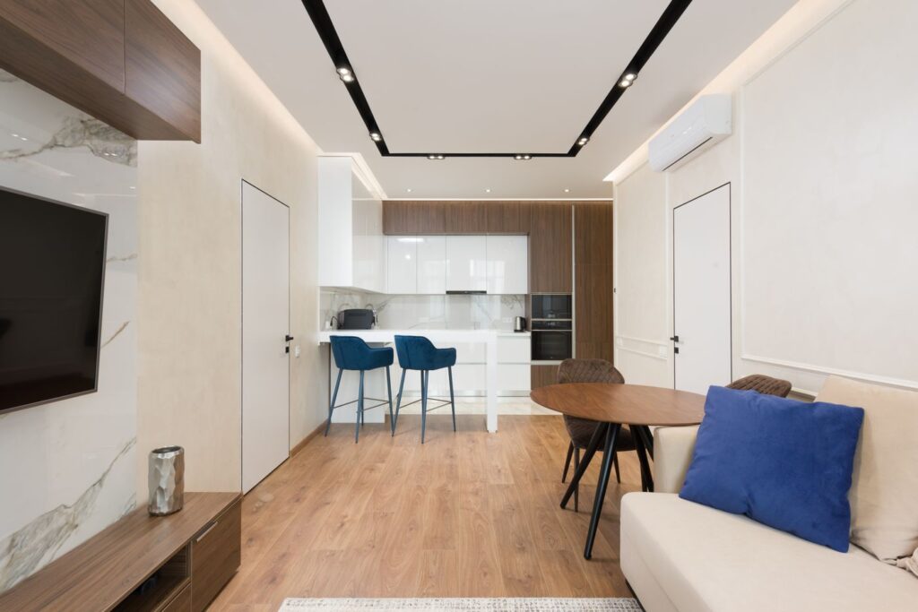 Gemeubileerd appartement zoals dat voor short stay wordt verhuurd