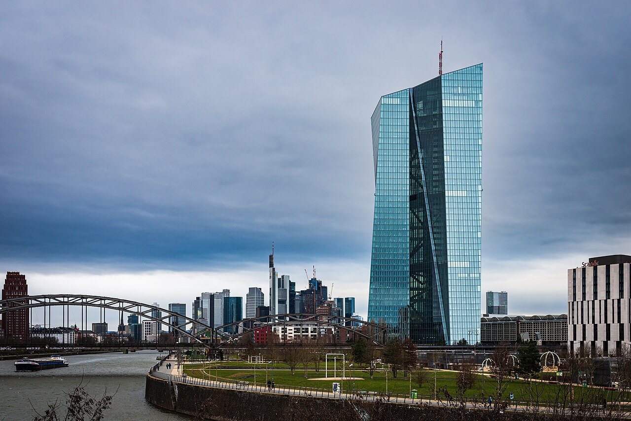 Het hoofdkantoor van de Europese Centrale Bank in Frankfurt, waar het besluit over de ECB-rente werd genomen